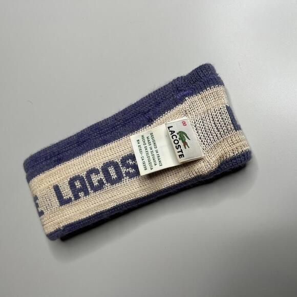 Vintage Lacoste Purple Knit Headband - Made in Slovakia, Designed in France - Picture 2 of 6